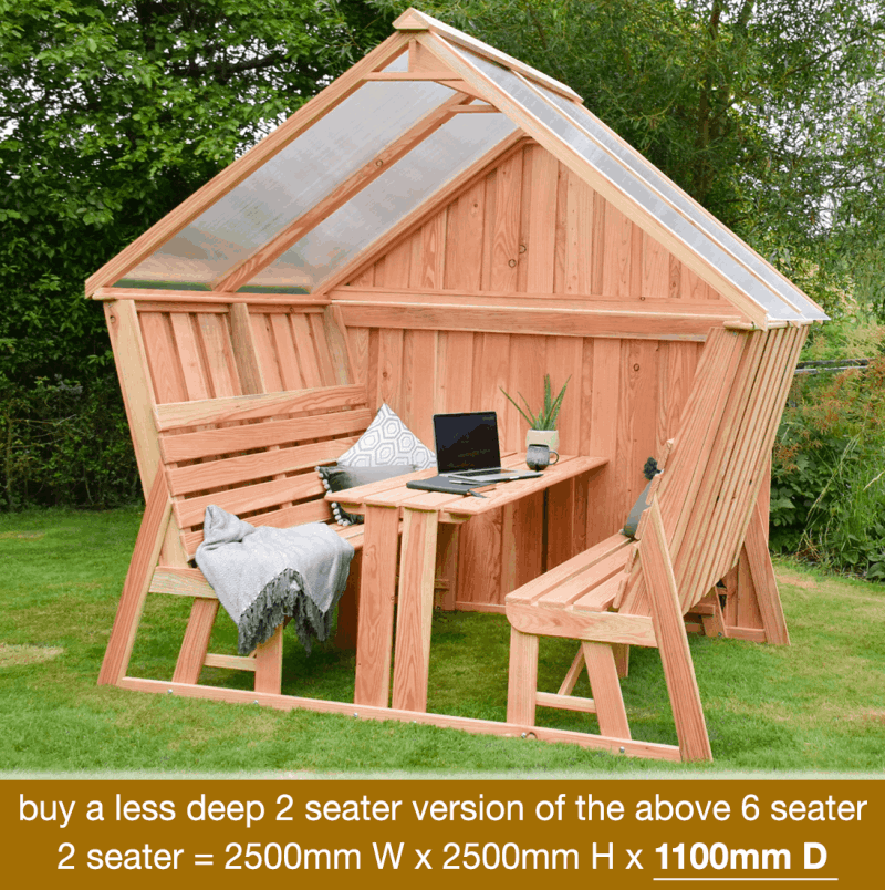 The 'original' Social Pod with 'full height timber' rear wall The 'original' Social Pod with 'full height timber' rear wall