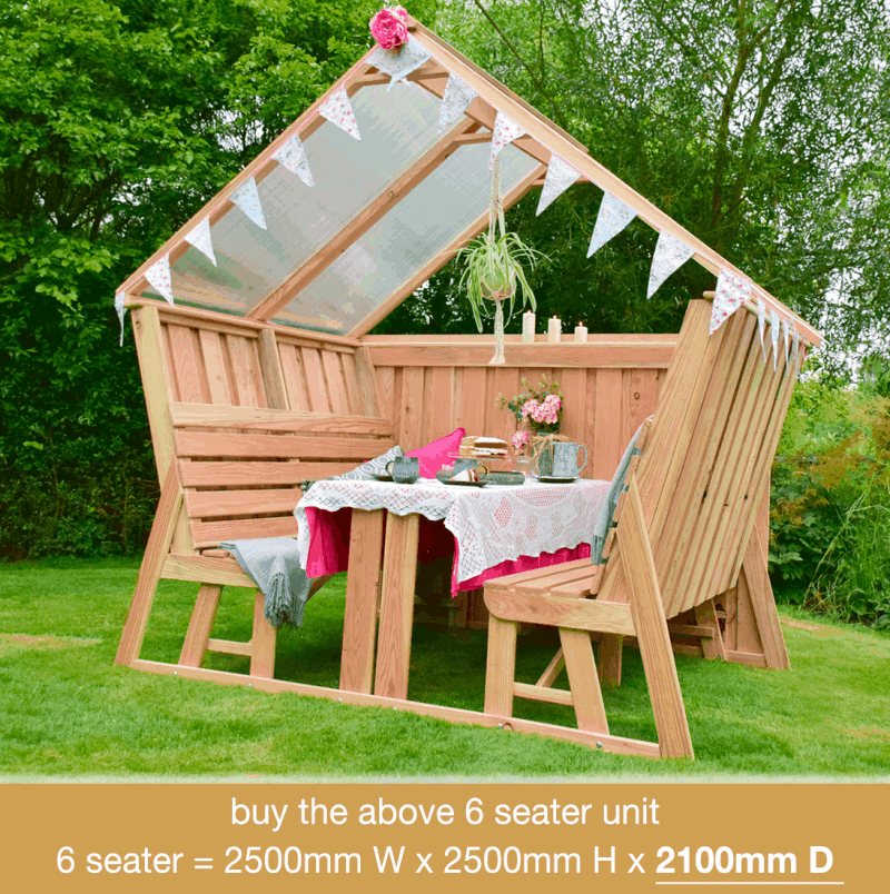 Social Pod with 'Half Open' rear wall Social Pod with 'Half Open' rear wall