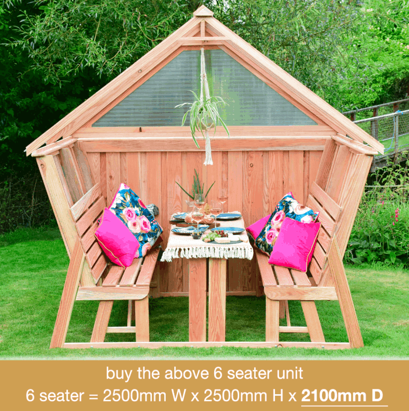 Social Pod with 'Half Poly' rear wall Social Pod with 'Half Poly' rear wall