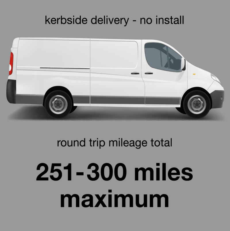 Delivery Only Service 251 to 300 miles max Delivery Only Service
