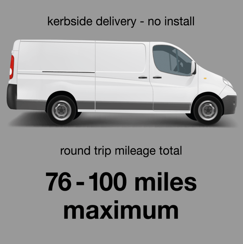 Delivery Only Service 76 to 100 miles max Delivery Only Service