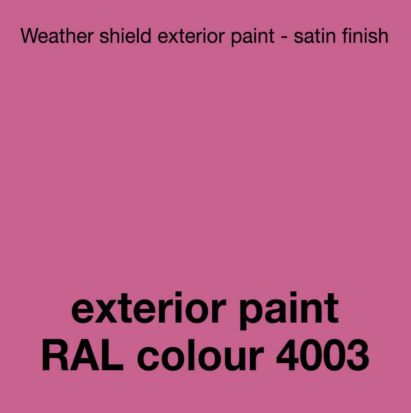 Painted Finish 4003 - Pink Painted Finish 4003
